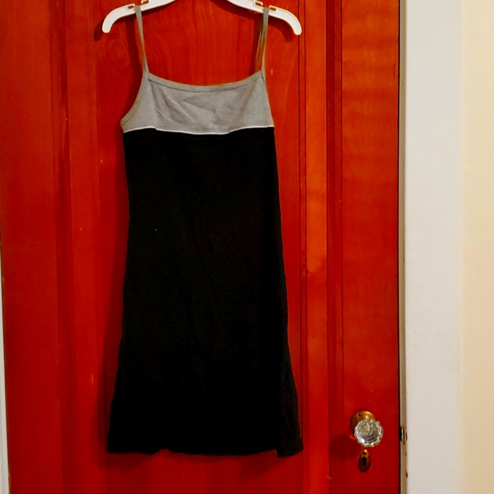Medium black and gray tank dress.
